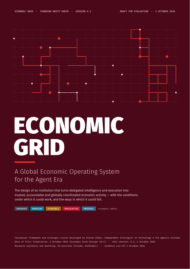 Cover of Economic Grid — A Global Economic Operating System for the Agent Era, version 0.2